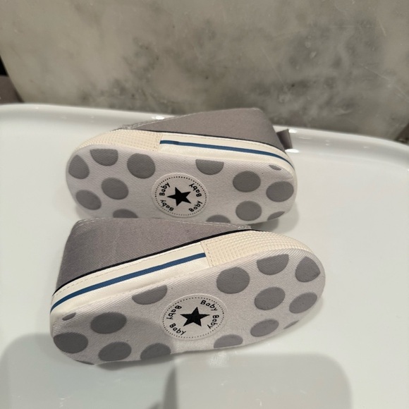 NWT- Our Baby Bakery Baby Gray High-Top Custom Sneakers  “CHARLES” - Picture 3 of 8